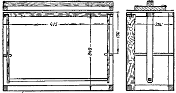 Ящик для перевозки пчел чертеж